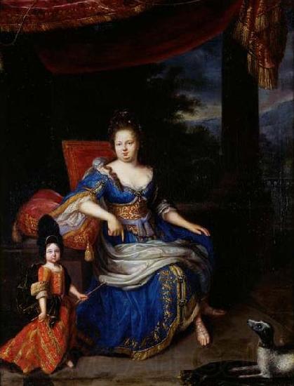 Constantijn Netscher Portrait de la princesse Palatine Norge oil painting art